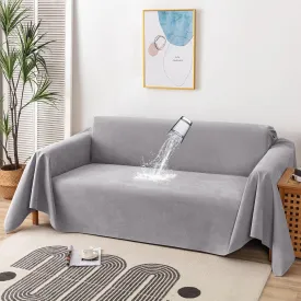 100% Waterproof Couch Covers for Pets Sofa Covers Washable Sectional Couch Cover for 3 Cushions- Cat Scratch Proof Couch Protector Sofa Slipcover, 71 x 134, Light Grey - U