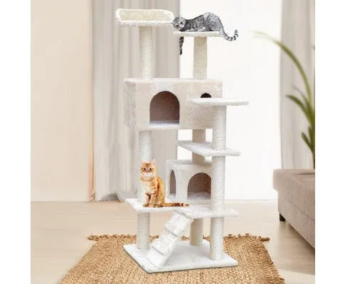 134cm Multi Level Cat Post in Beige