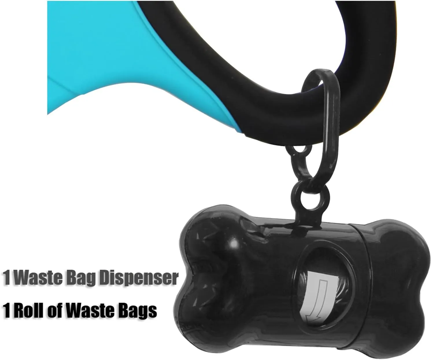 16 ft Retractable Dog Leash for Large Dogs up to 44 lbs,Tangle-Free Nylon Tape,Blue M