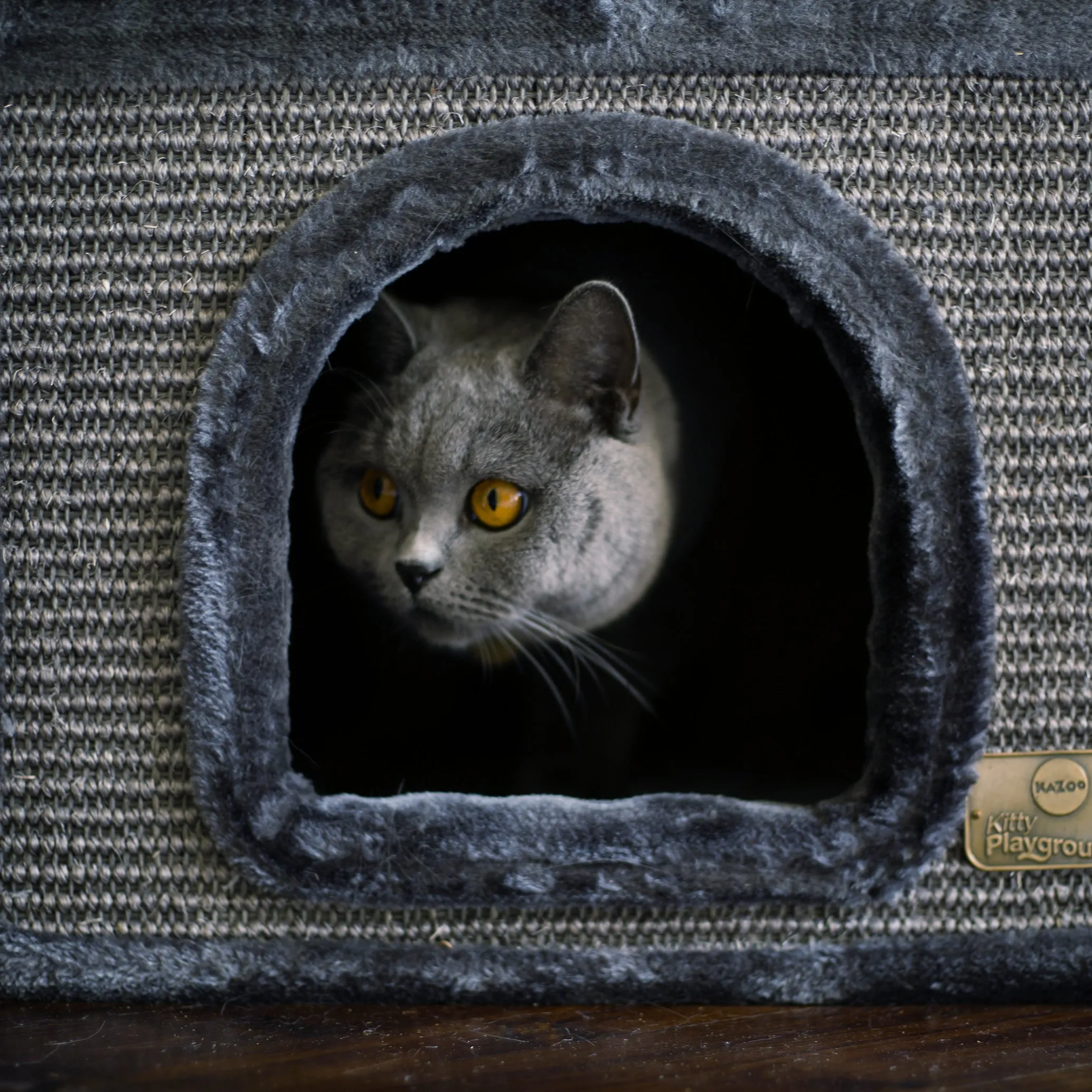 3 Chambers Cat Den - Charcoal