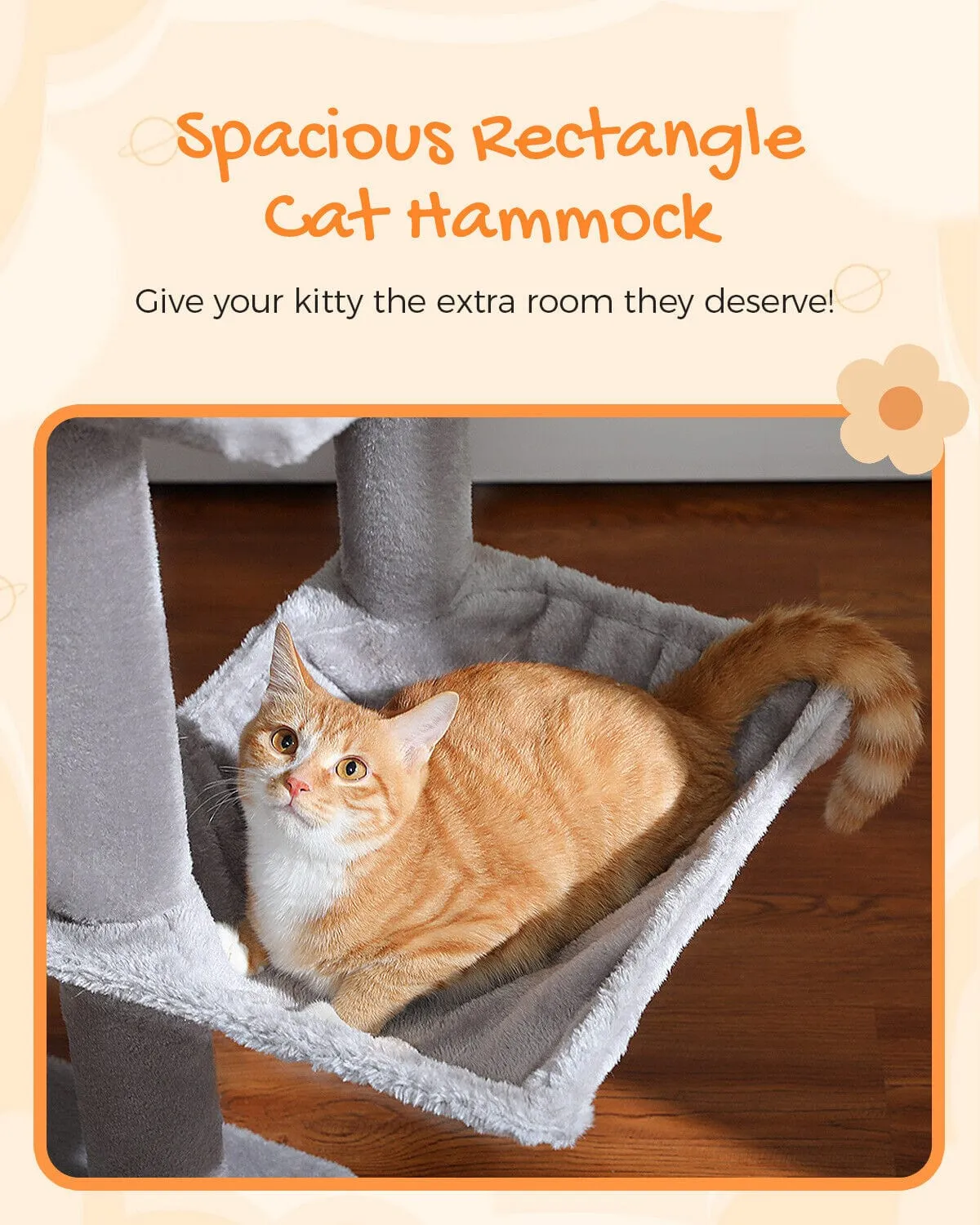 50.4" Multilevel Cat Scratching Tree Tower