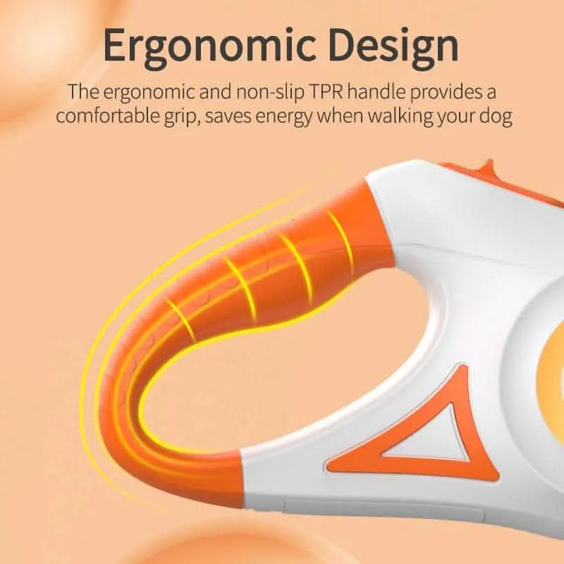5M LED Automatic Retractable Dog Leash - Illuminated Night Walking Lead with Luminous Straps