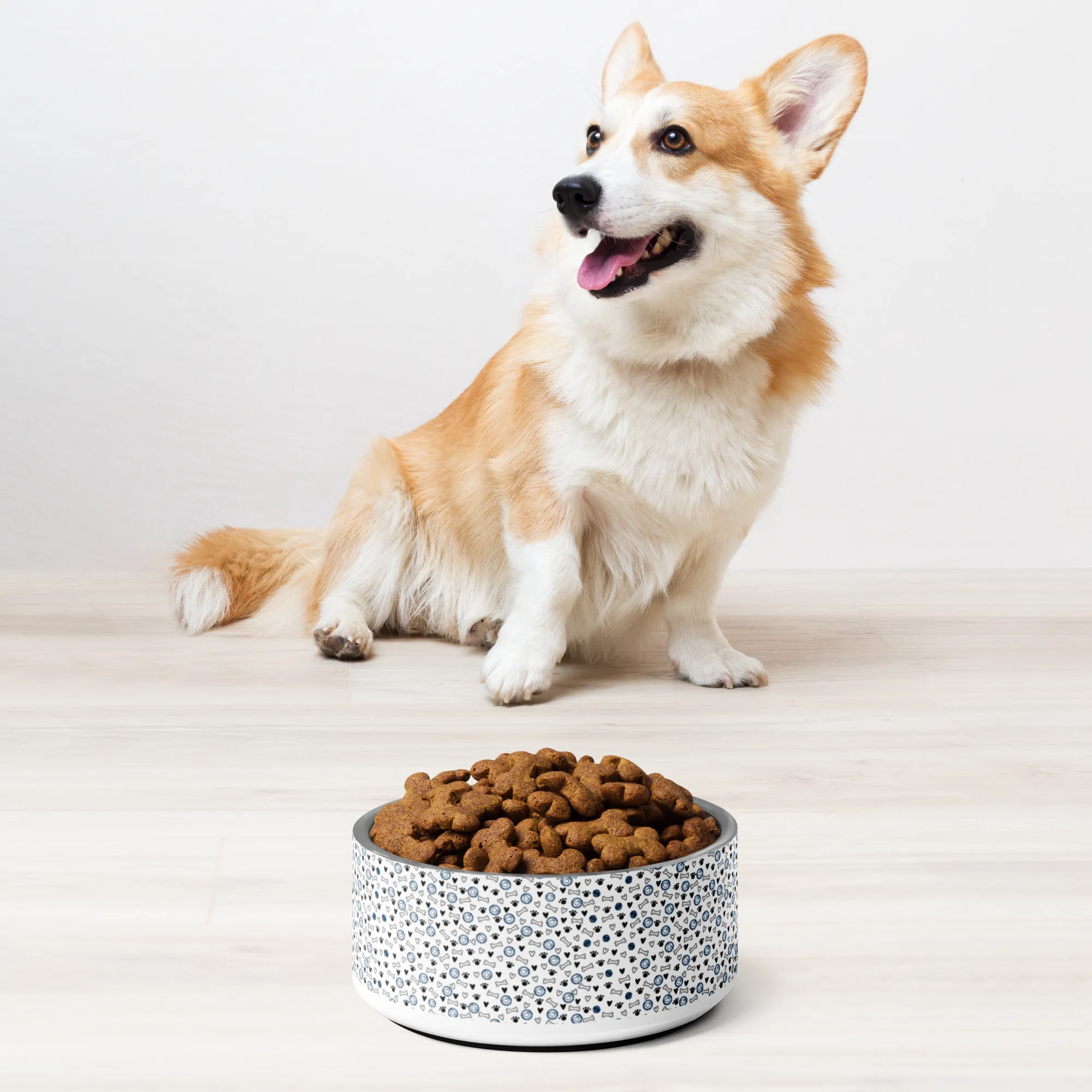 AA Logo All Over Bone Print Pet bowl
