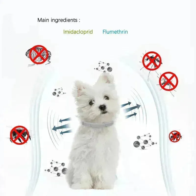 Adjustable Anti-Flea & Tick Collar for Dogs & Cats - 8 Month Protection