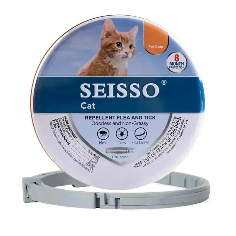 Adjustable Anti-Flea & Tick Collar for Dogs & Cats - 8 Month Protection