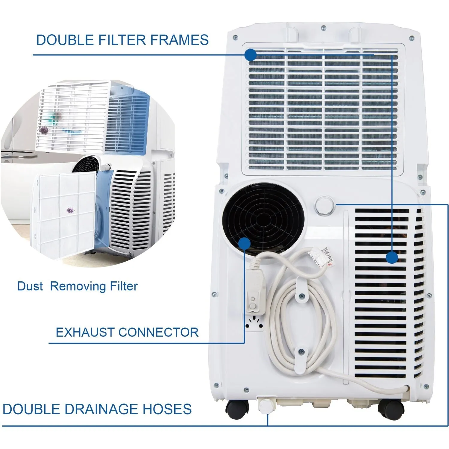 Airemax - 14000 BTU Portable Heat/Cool Air Conditioner - APE514H