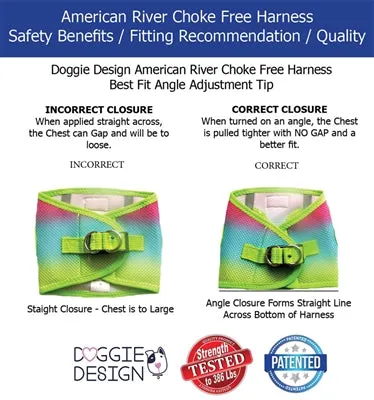 American River Choke-Free Dog Harness - Red Polka Dot