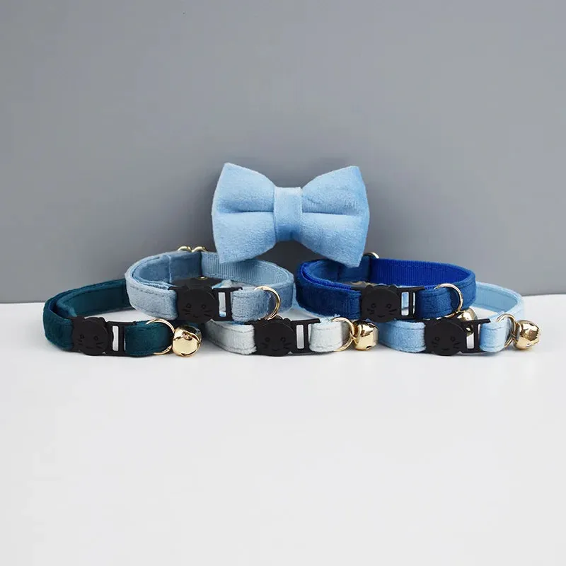 AnyWags Cat Collar Blue Large with Safety Buckle, Bell, and Durable Strap Stylish and Comfortable Pet Accessory