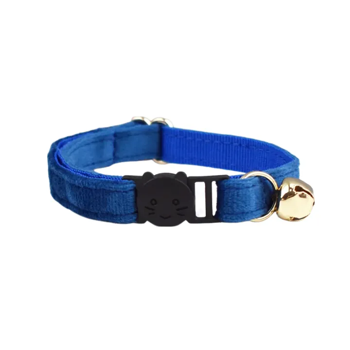AnyWags Cat Collar Blue Large with Safety Buckle, Bell, and Durable Strap Stylish and Comfortable Pet Accessory