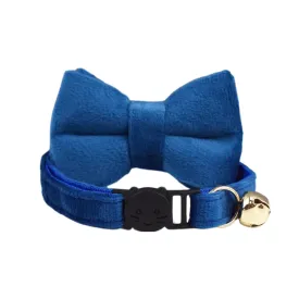 AnyWags Cat Collar Blue Small Bow with Safety Buckle, Bell, and Durable Strap Stylish and Comfortable Pet Accessory