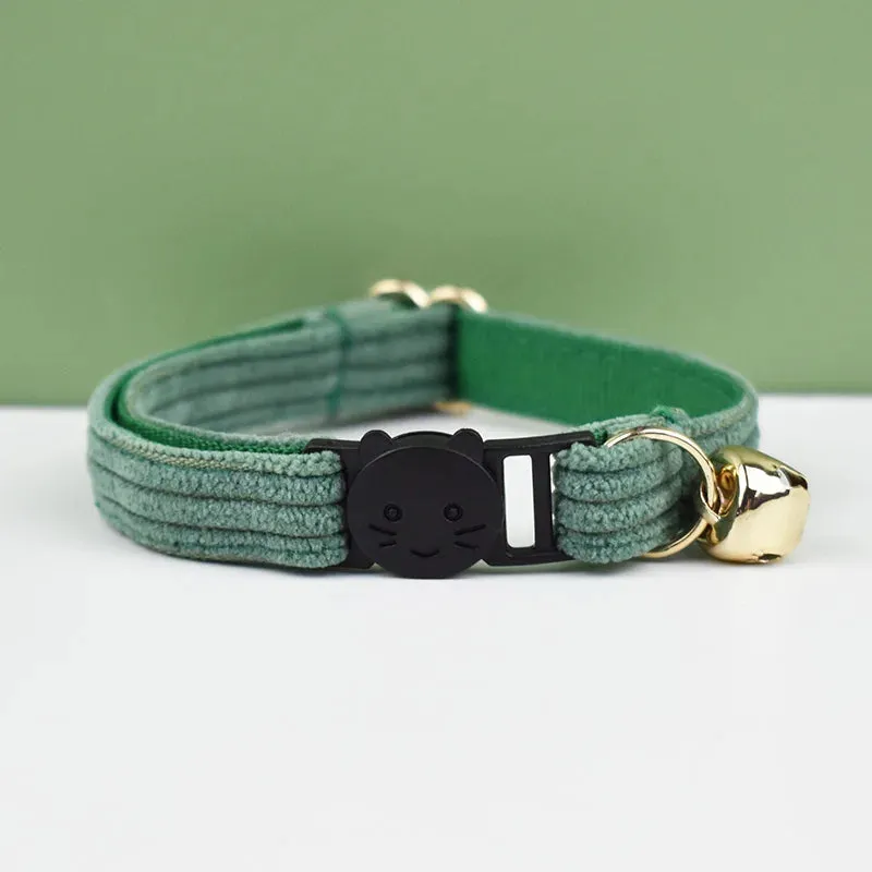 AnyWags Cat Collar Hunter Green Small with Safety Buckle, Bell, and Durable Strap Stylish and Comfortable Pet Accessory