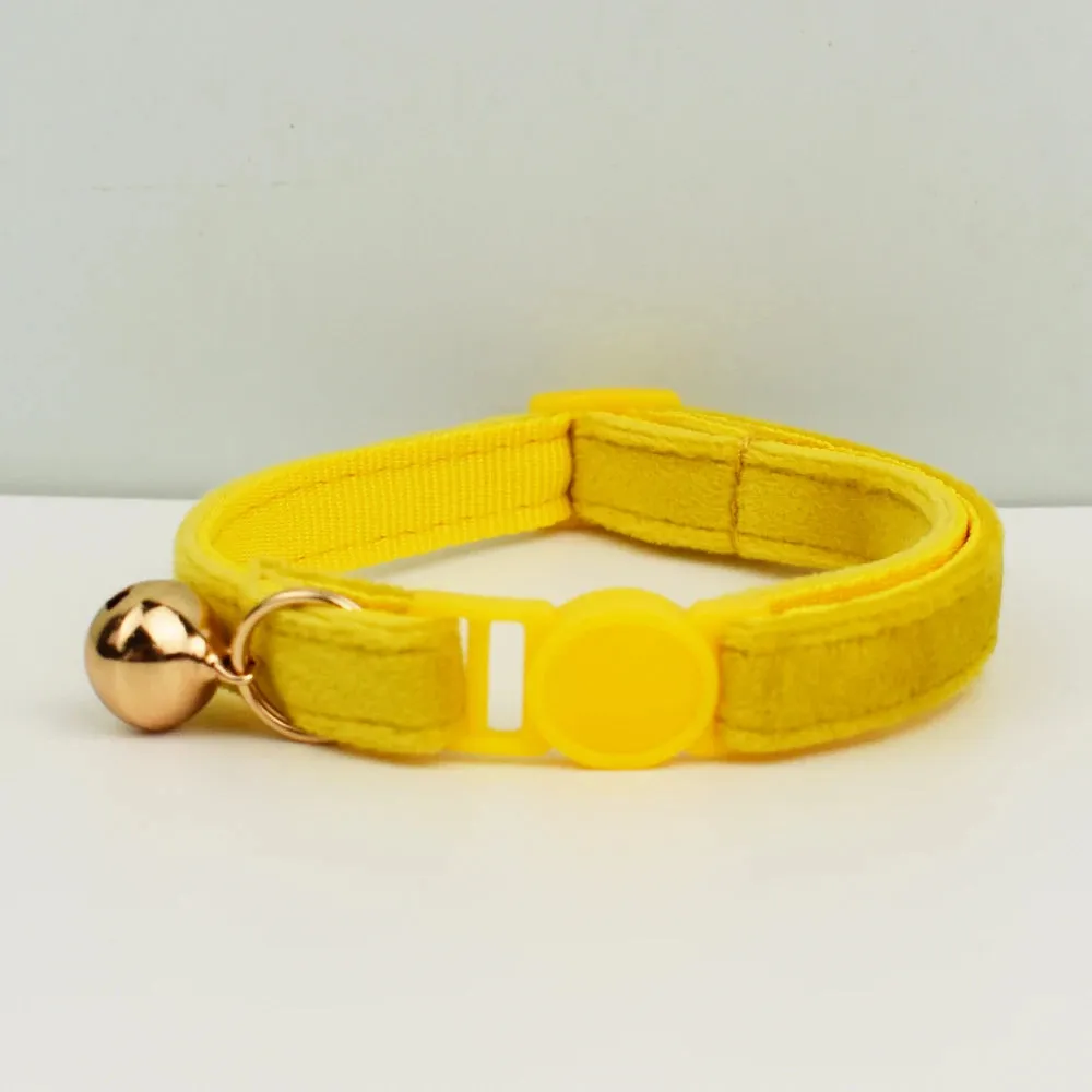 AnyWags Cat Collar Yellow Large with Safety Buckle, Bell, and Durable Strap Stylish and Comfortable Pet Accessory