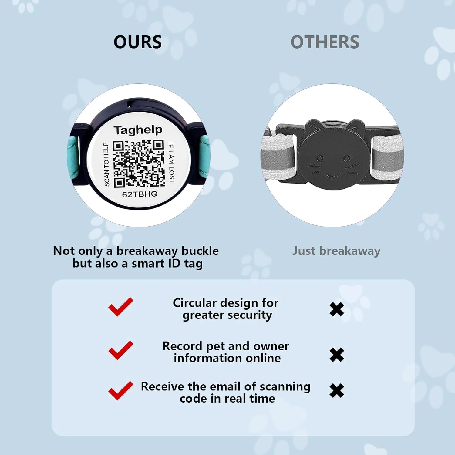 Apple AirTag Cat Collar with Breakaway Safety - Kitten Collar, Leather with Bell & Smart ID Tag, No App (Pink)