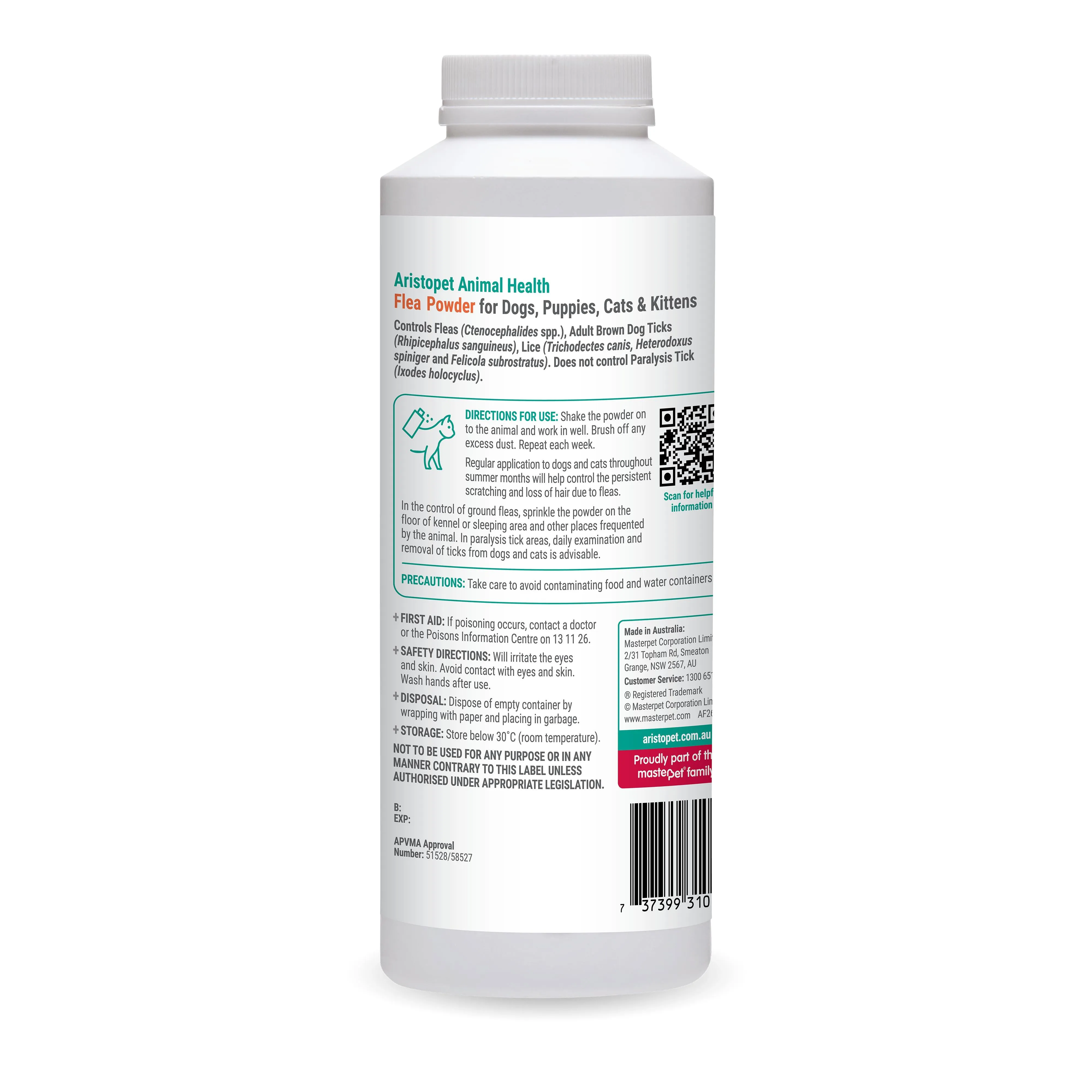 Aristopet Flea Powder for Dogs Cats Puppies and Kittens 200g^^^