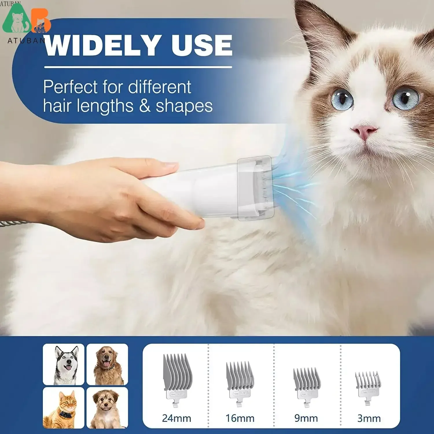 ATUBAN Pet Grooming Vacuum: The Ultimate All-in-One Solution