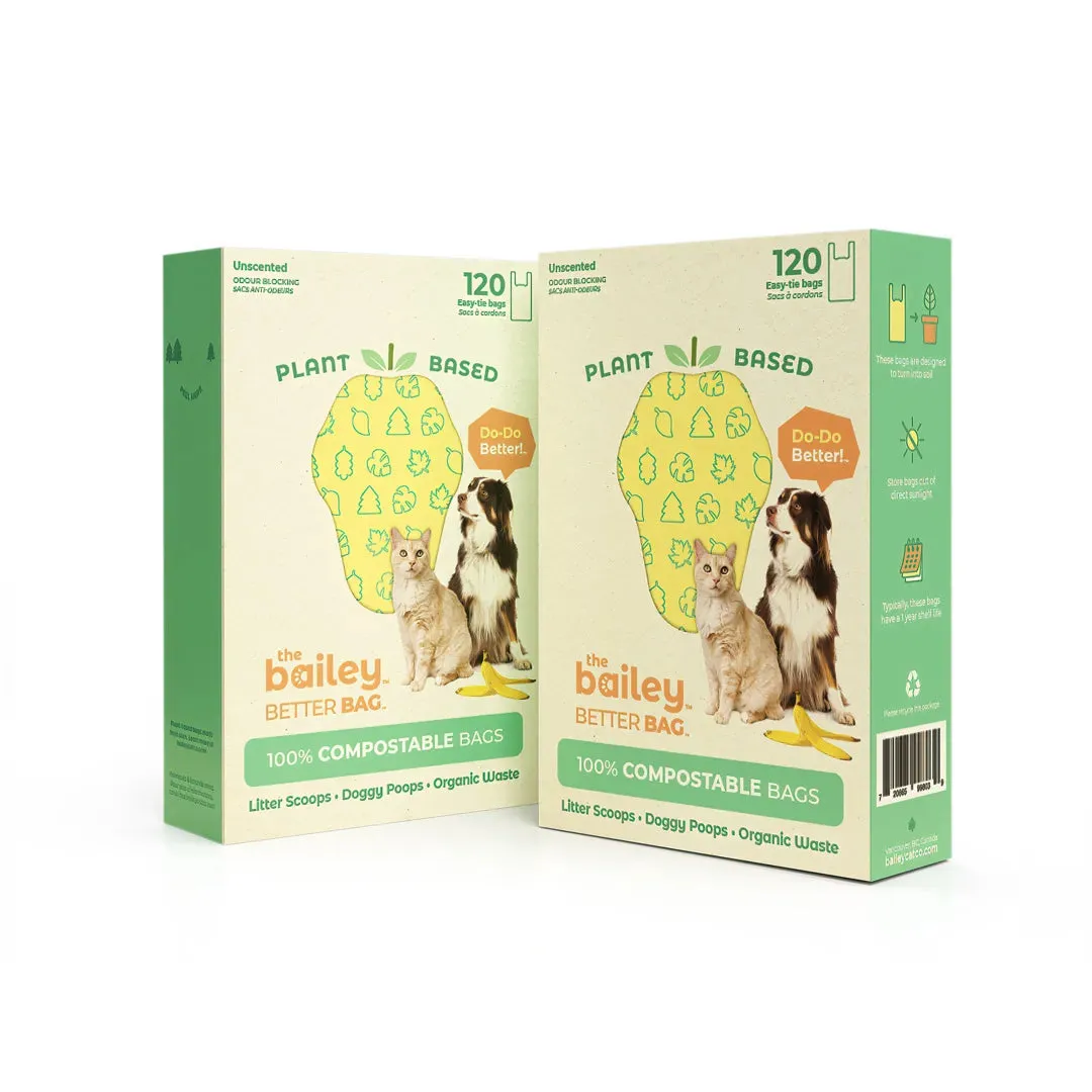 Bailey Better Bags – 100% Compostable – 120 Pack