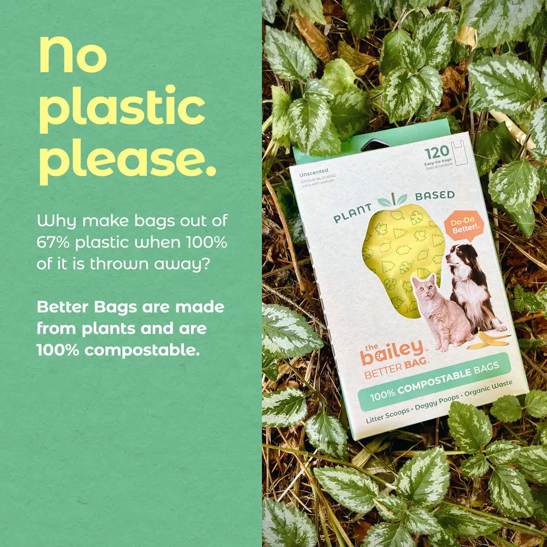 Bailey Better Bags – 100% Compostable – 120 Pack