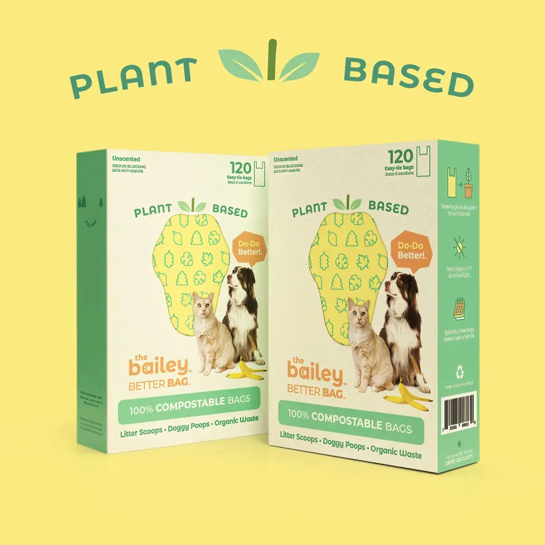 Bailey Better Bags – 100% Compostable – 120 Pack