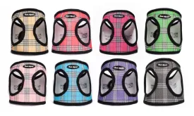 Bark Appeal Mesh EZ Wrap Plaid Harness