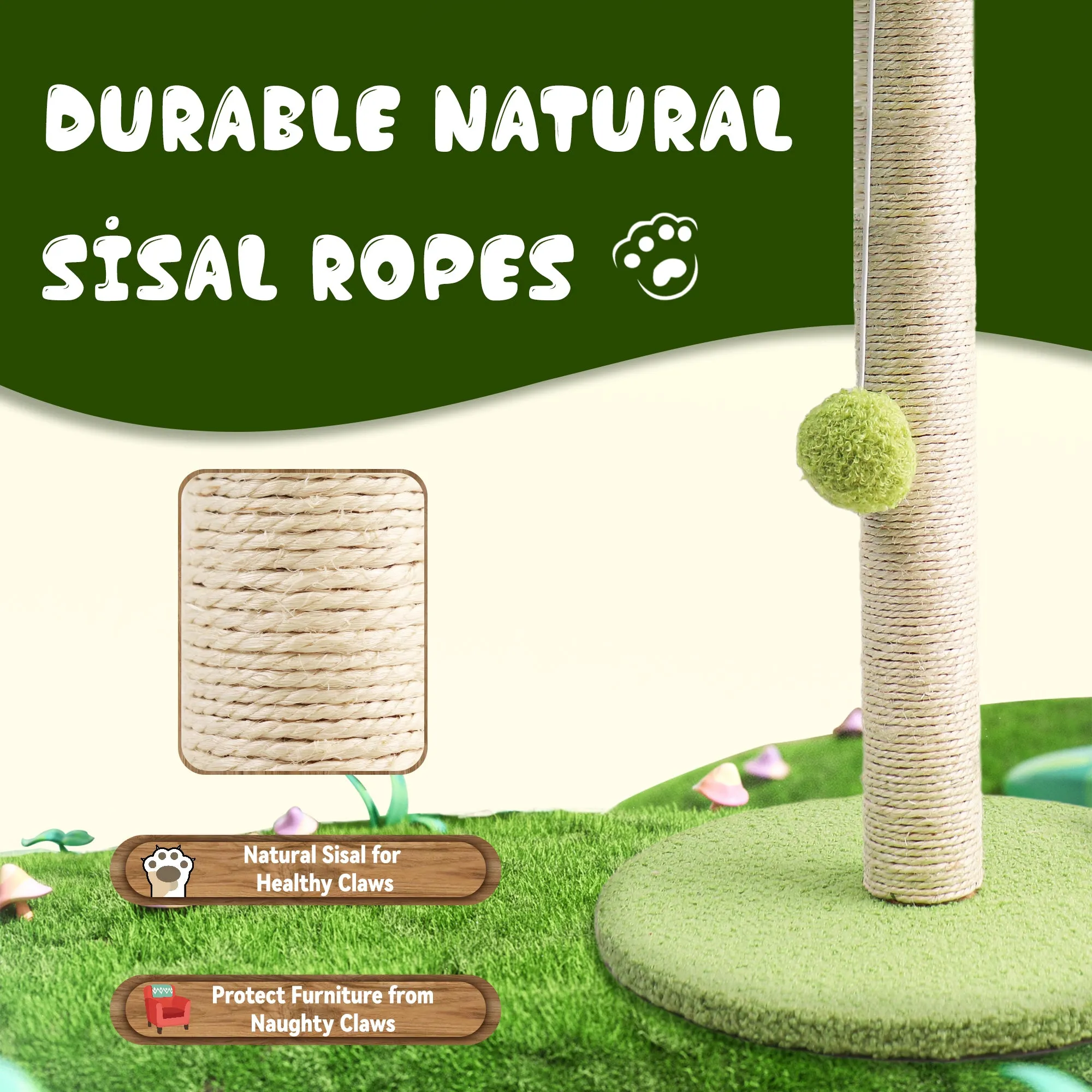 Cat Scratching Post - Palm Tree Shaped