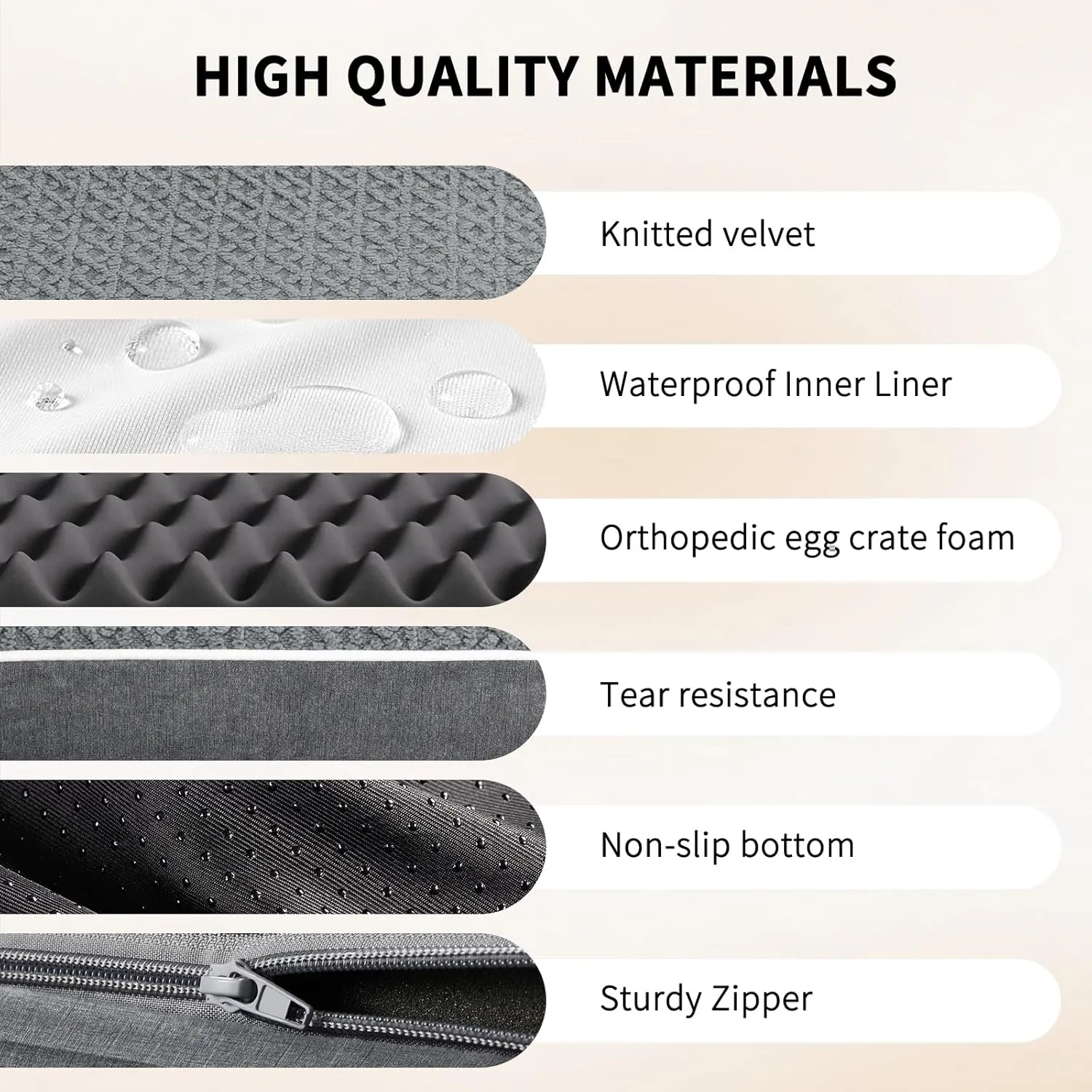 Dog Crate Bed Medium Size Dog Beds,Large Orthopedic Washable Dogs Bed,Waterproof Cover Plush Kennel Comfort Pet Beds Mat,Egg Foam Dog Pad