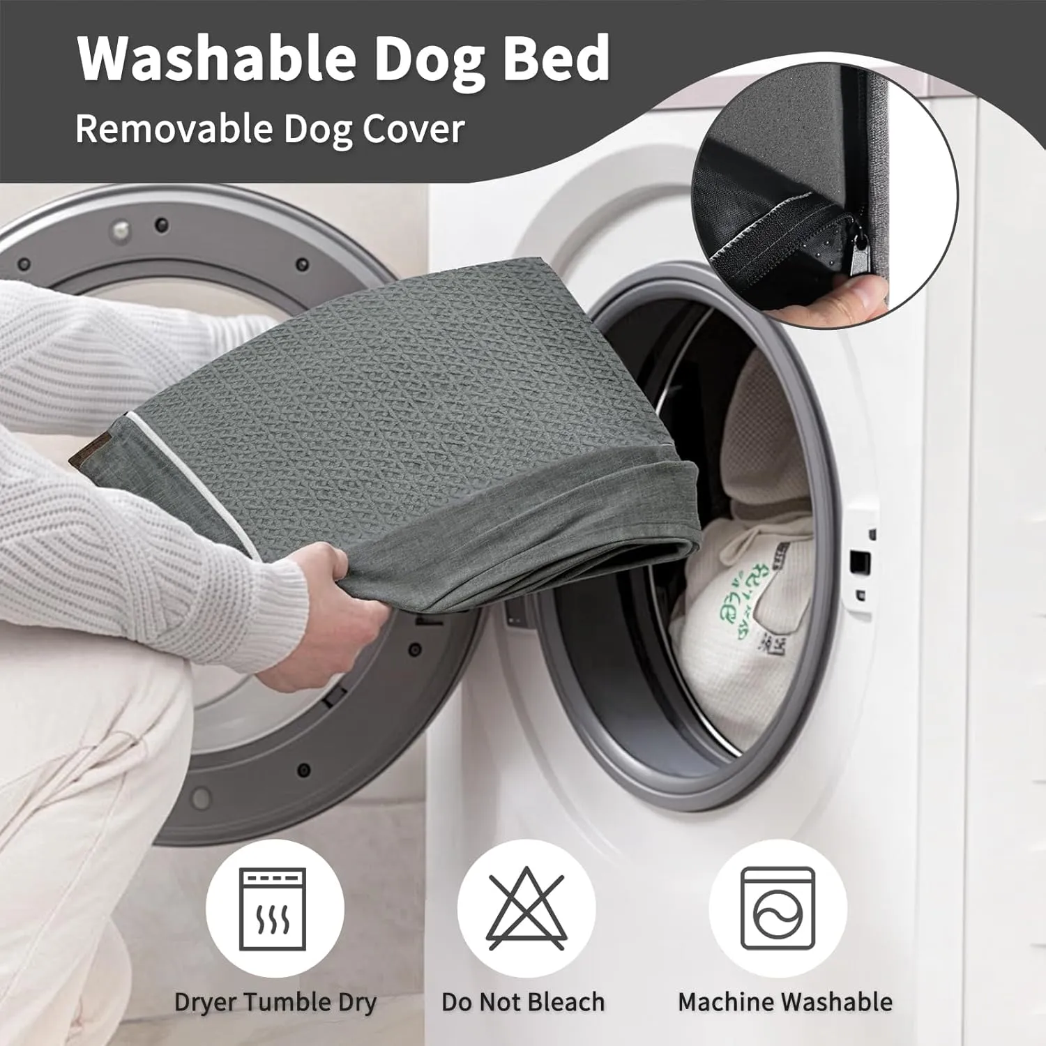 Dog Crate Bed Medium Size Dog Beds,Large Orthopedic Washable Dogs Bed,Waterproof Cover Plush Kennel Comfort Pet Beds Mat,Egg Foam Dog Pad