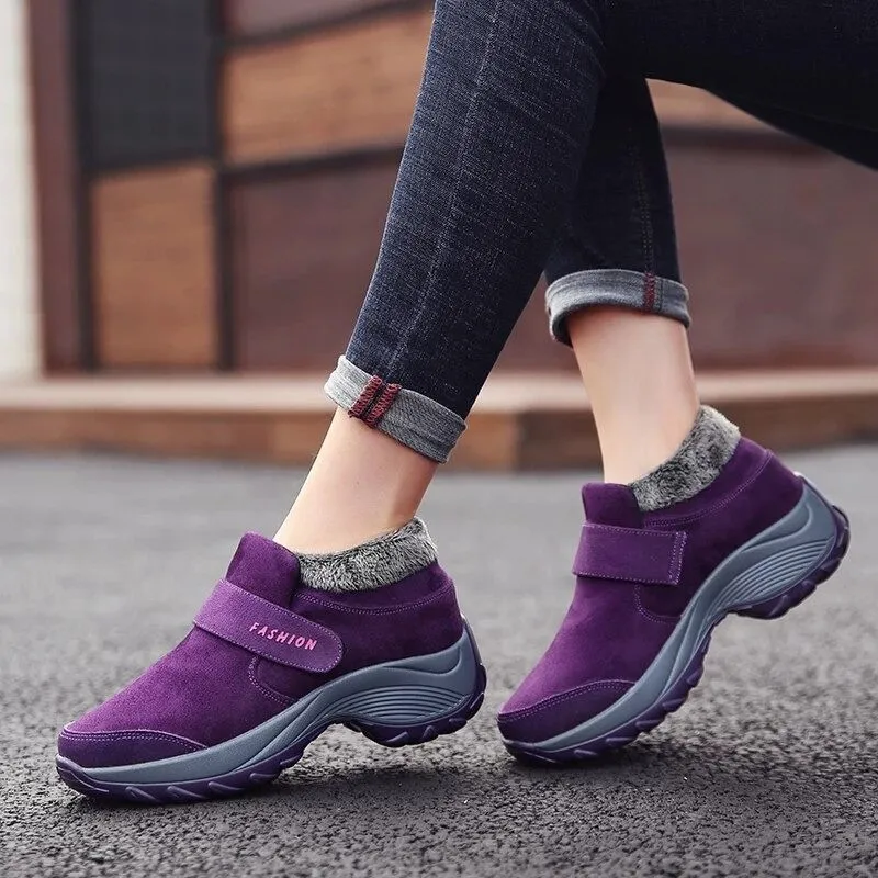 Dyavor Women Plush Orthopedic Ankle Hiking Boots