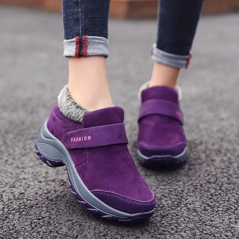 Dyavor Women Plush Orthopedic Ankle Hiking Boots