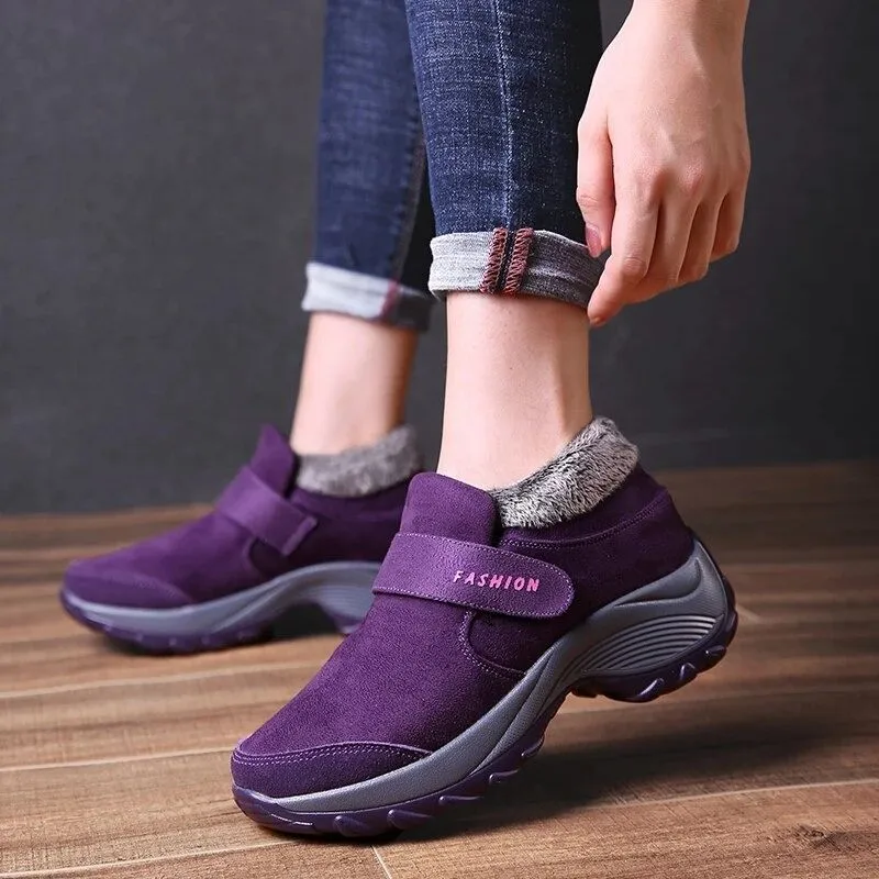 Dyavor Women Plush Orthopedic Ankle Hiking Boots