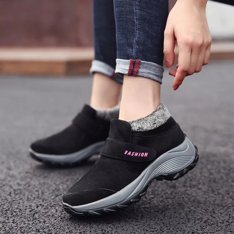 Dyavor Women Plush Orthopedic Ankle Hiking Boots