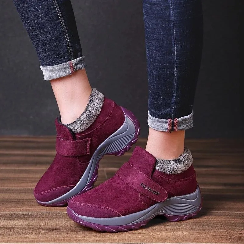 Dyavor Women Plush Orthopedic Ankle Hiking Boots