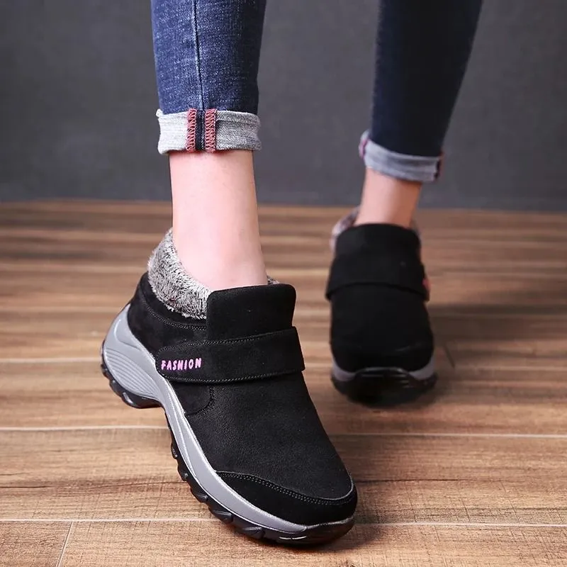 Dyavor Women Plush Orthopedic Ankle Hiking Boots
