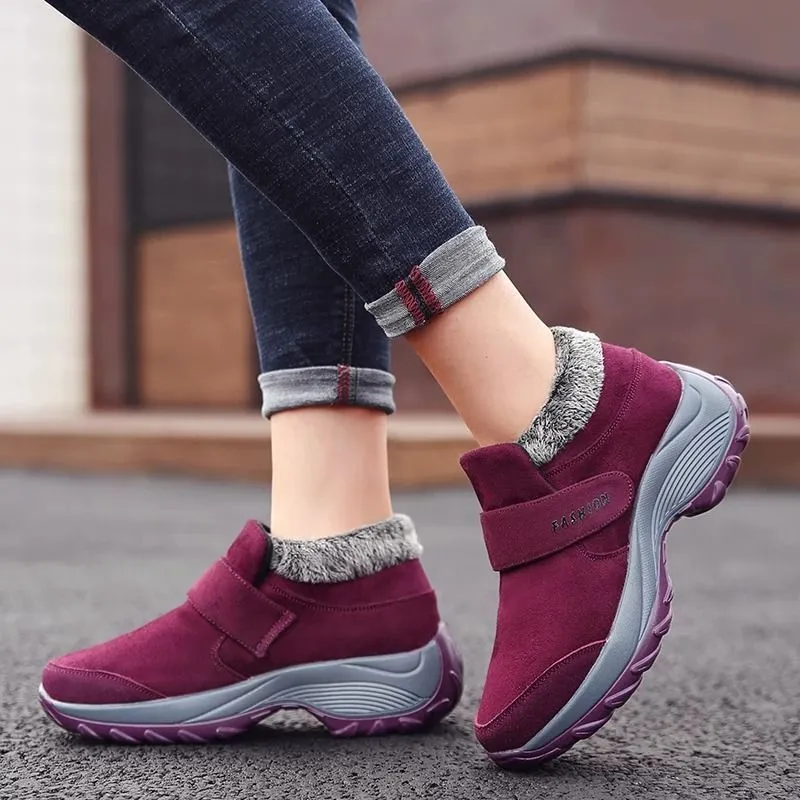 Dyavor Women Plush Orthopedic Ankle Hiking Boots