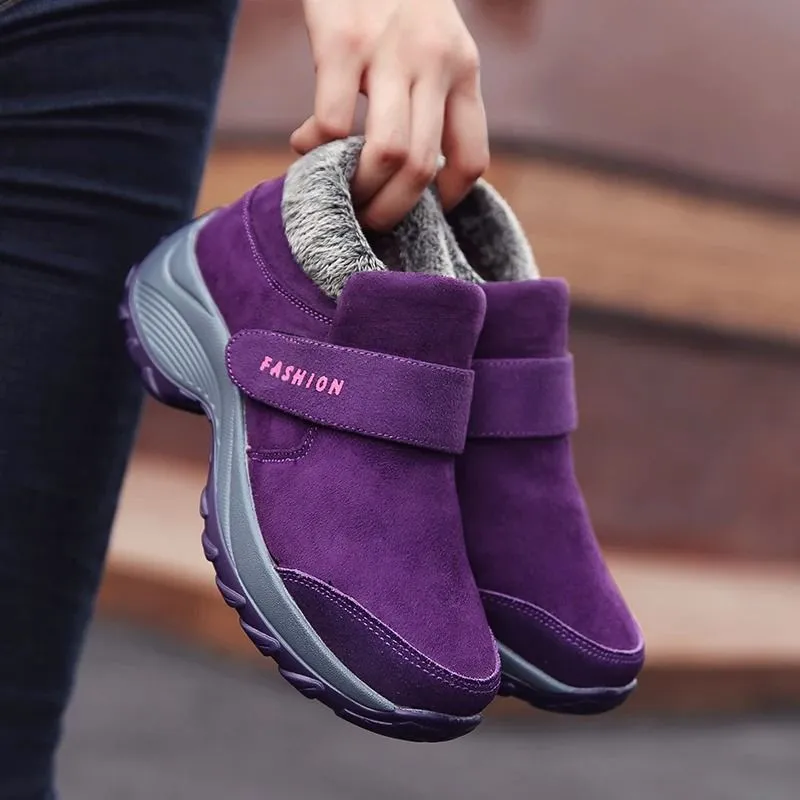 Dyavor Women Plush Orthopedic Ankle Hiking Boots