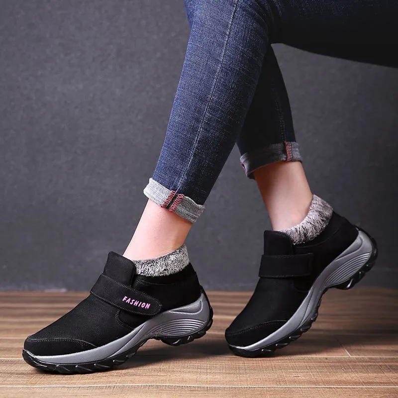 Dyavor Women Plush Orthopedic Ankle Hiking Boots