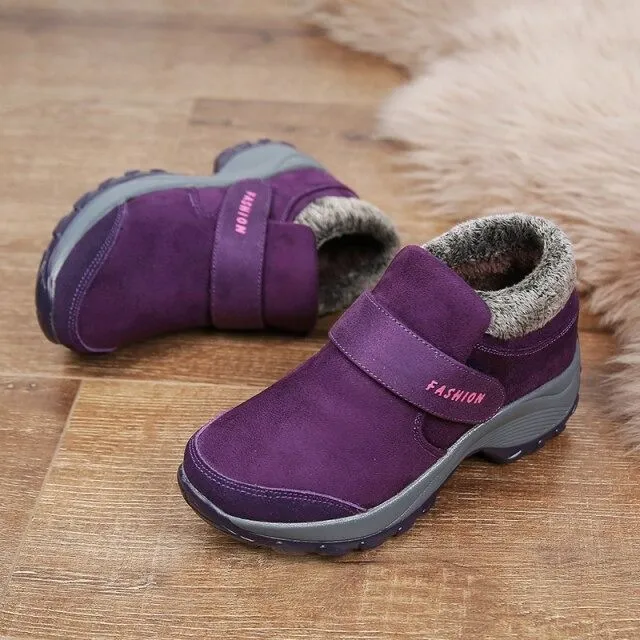 Dyavor Women Plush Orthopedic Ankle Hiking Boots