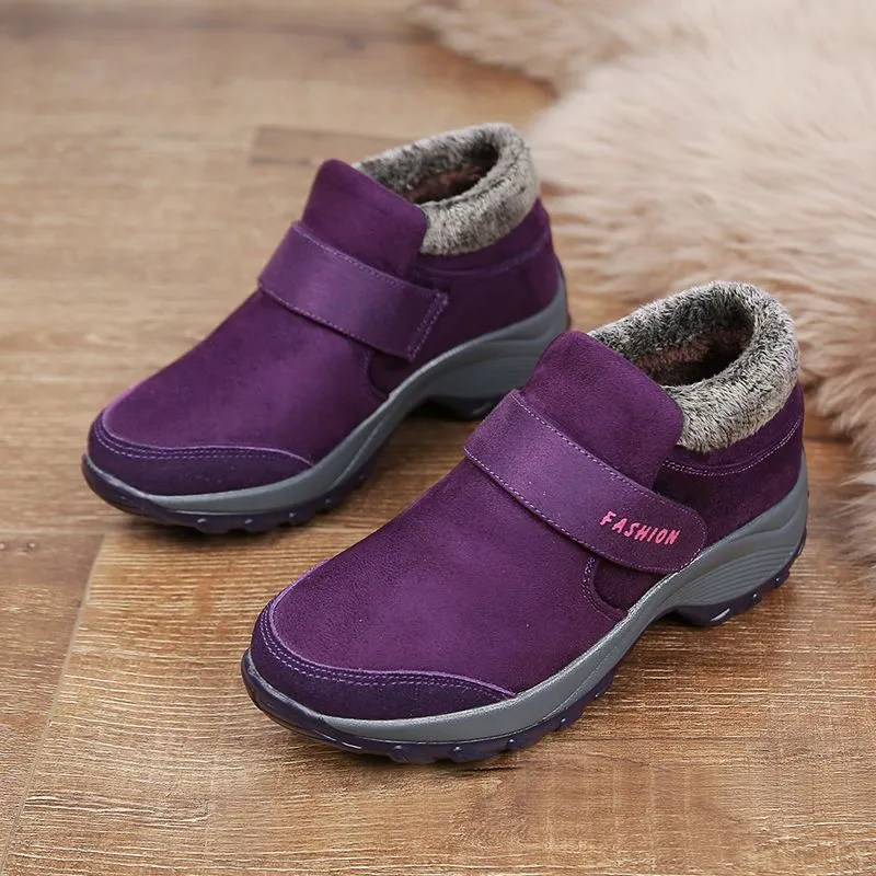 Dyavor Women Plush Orthopedic Ankle Hiking Boots