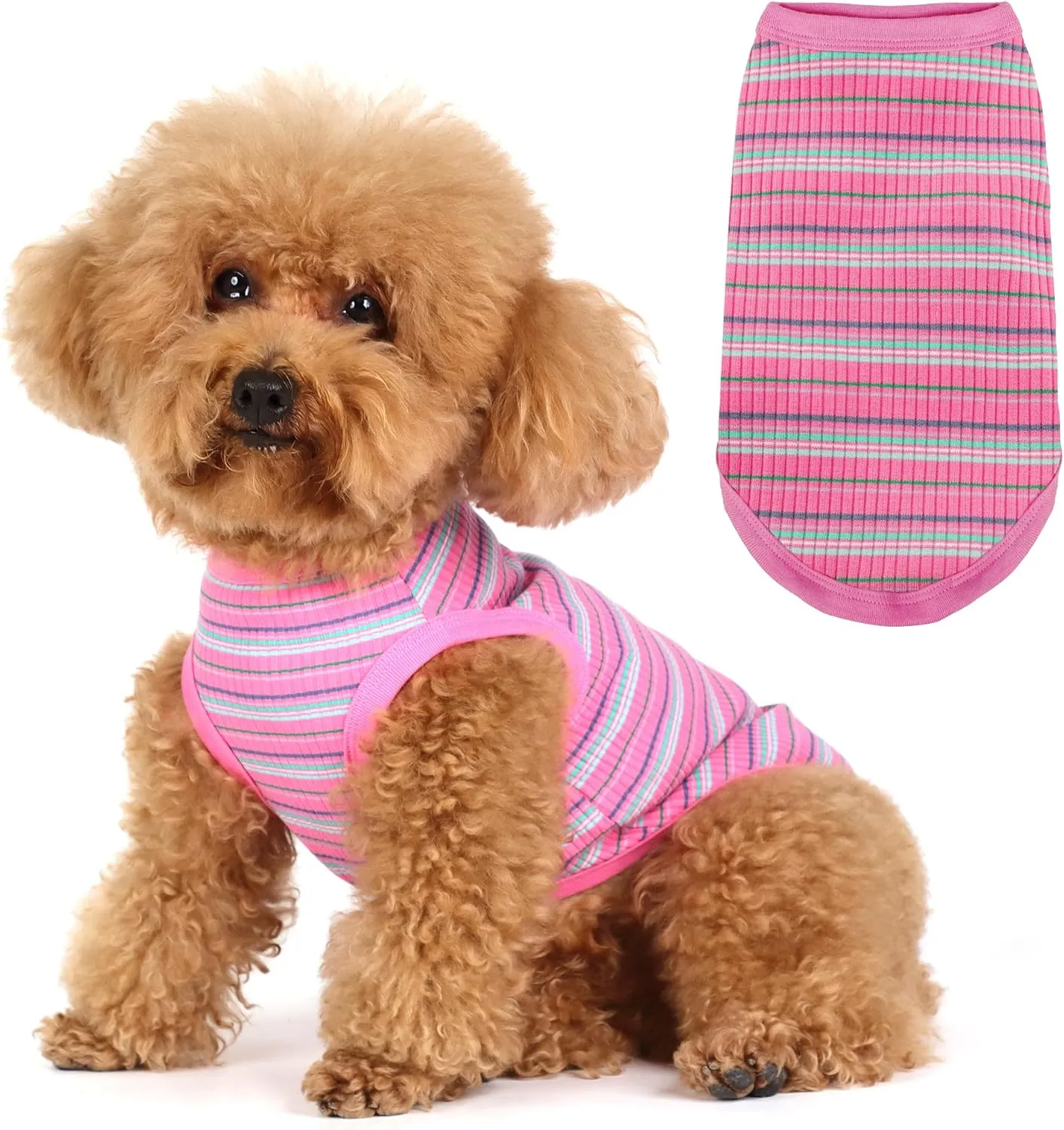 Elevate Your Pet's Comfort and Fashion: Premium 100% Cotton Rib Dog Shirt Vest for Small Breeds Like Chihuahuas, Yorkies, and Puppies .Year-Round Style with Tank-Style Puppy Attire Purple X-Small
