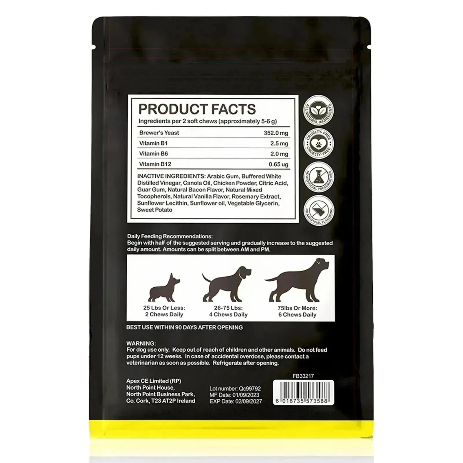 Flea & Tick Prevention for Dogs, 60 Chewables, Natural Fast-Acting