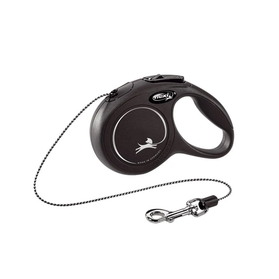 Flexi Classic Cord Retractable Cat Lead Black