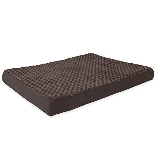 FurHaven Pet Dog Bed | Deluxe Orthopedic Ultra Plush Mattress Pet Bed for Dogs & Cats, Chocolate, Large