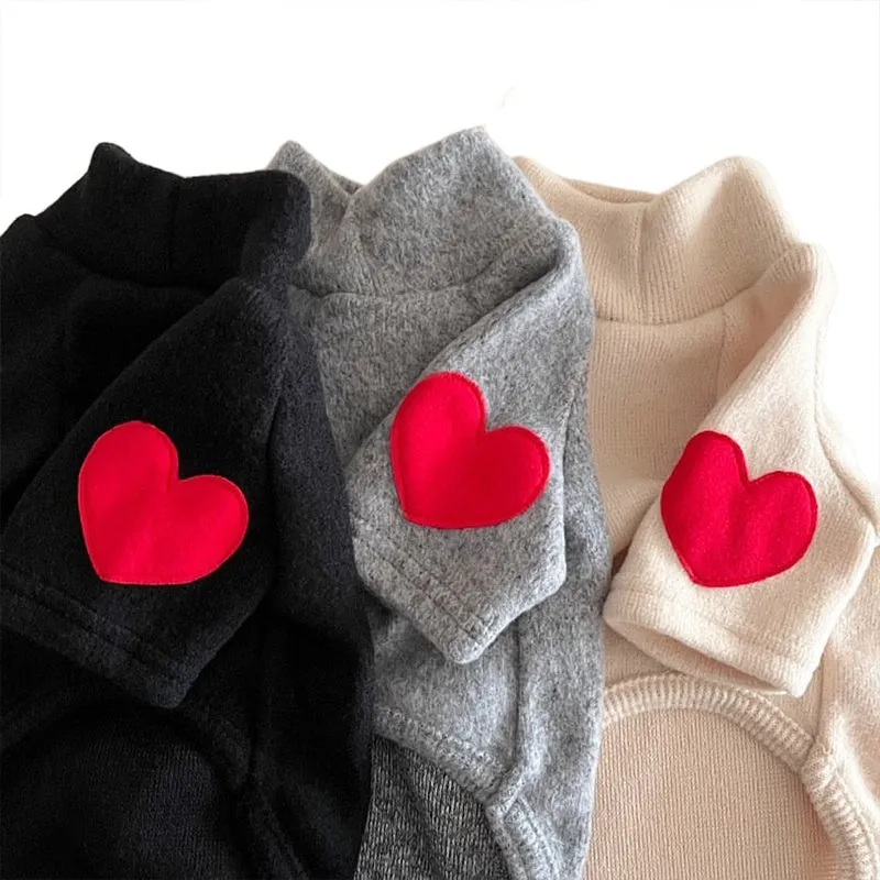 Heart Printed Fashion Velvet Sweatshirt