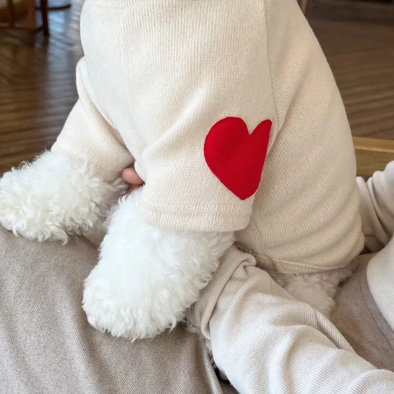 Heart Printed Fashion Velvet Sweatshirt