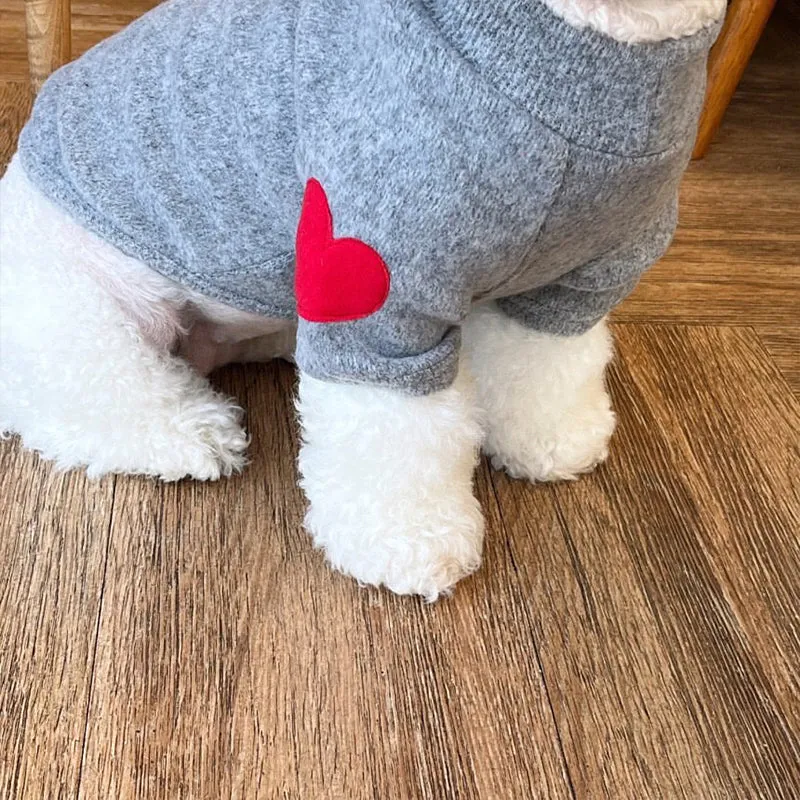 Heart Printed Fashion Velvet Sweatshirt