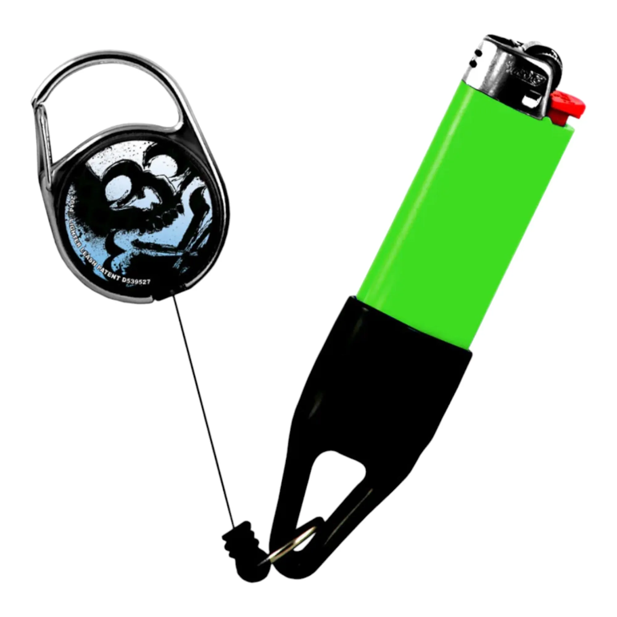 Lighter Leash Retractable Lighter Holder -Skull Series - Standard Size - 3PK