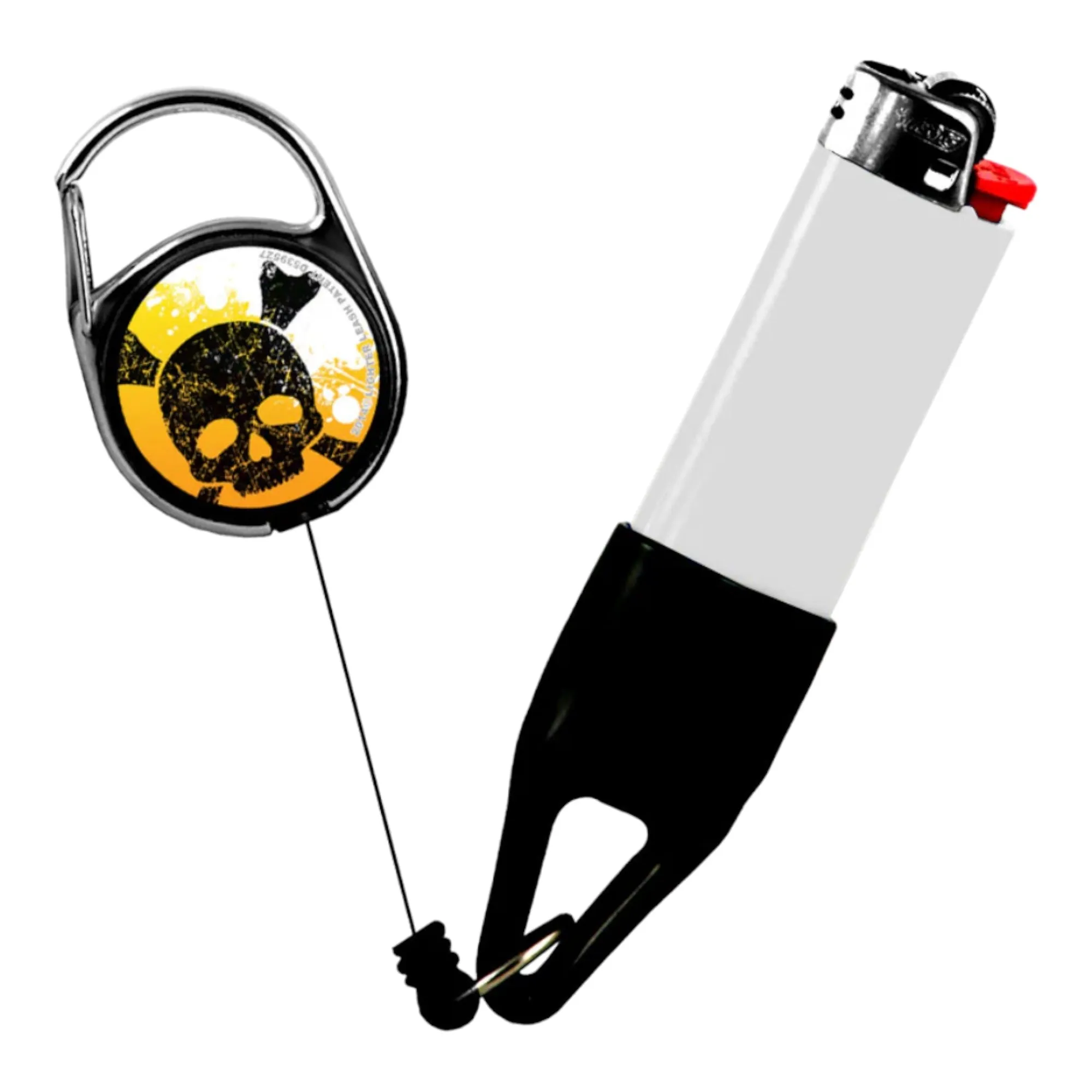 Lighter Leash Retractable Lighter Holder -Skull Series - Standard Size - 3PK