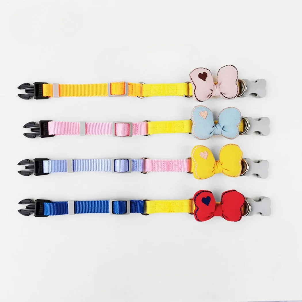 Loofie - Polka Dot Bow Pet Collar