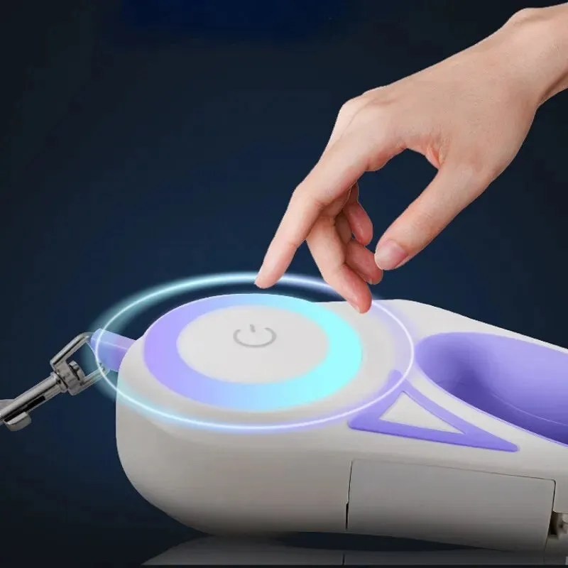 Luminous Lead: Retractable Dog Leash with LED Flashlight