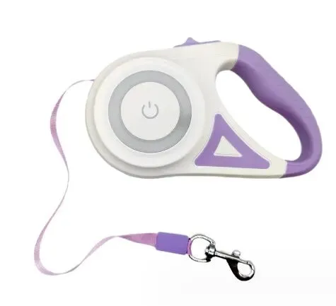 Luminous Lead: Retractable Dog Leash with LED Flashlight