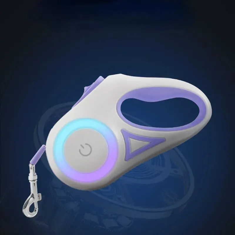 Luminous Lead: Retractable Dog Leash with LED Flashlight
